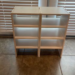 White Shelving Closet Set Of 4