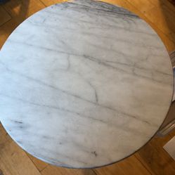 Marble Top Round Table 
