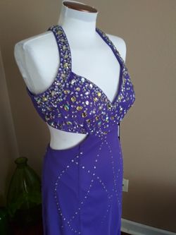 Dress, prom. Beautiful beading in front and back. New!!