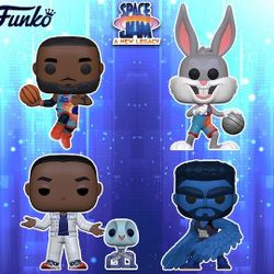 Funko POP! Movies Space Jam 2 Collectors Set- The Brow, Lebron Leaping, Bugs Bunny Dribbling, and Al G. Rythm with Pete Buddy
