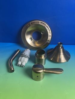 Delta SS Stainless Brass (Brown) Shower Trim Val love And Handle Includede 