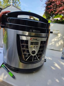 Power Pressure Cooker XL 8 Quart Model PPC772 Silver Black Stainless Steel