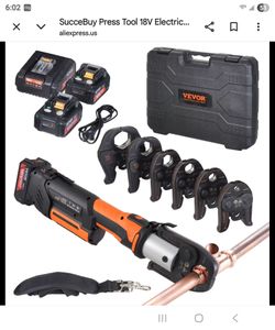 Vevor Plumbing Pipe Crimper 18V 1/2" To 2