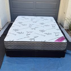 Queen Size Bamboo Mattress W/Box Spring