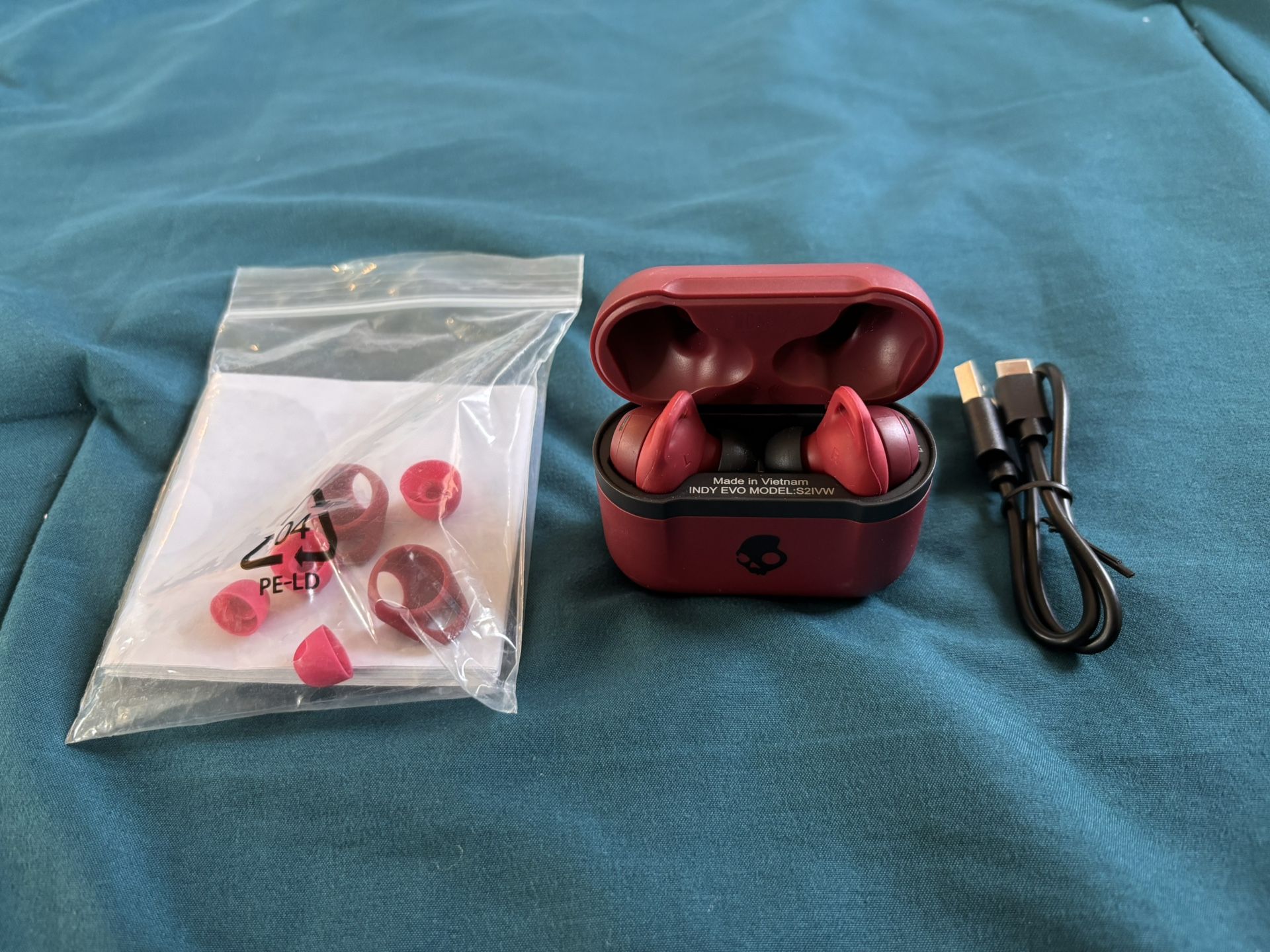 Skullcandy Indy Evo True Wireless In-Ear Earbud - Deep Red