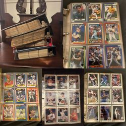 Lot Of 3 Binders With Thousands Of Vintage Baseball Cards