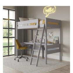TEEN NOVOGRATZ LENNON TWIN LOFT BED WiTH DESK 