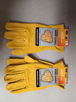 Genuine Cowhide work gloves (L, XL)