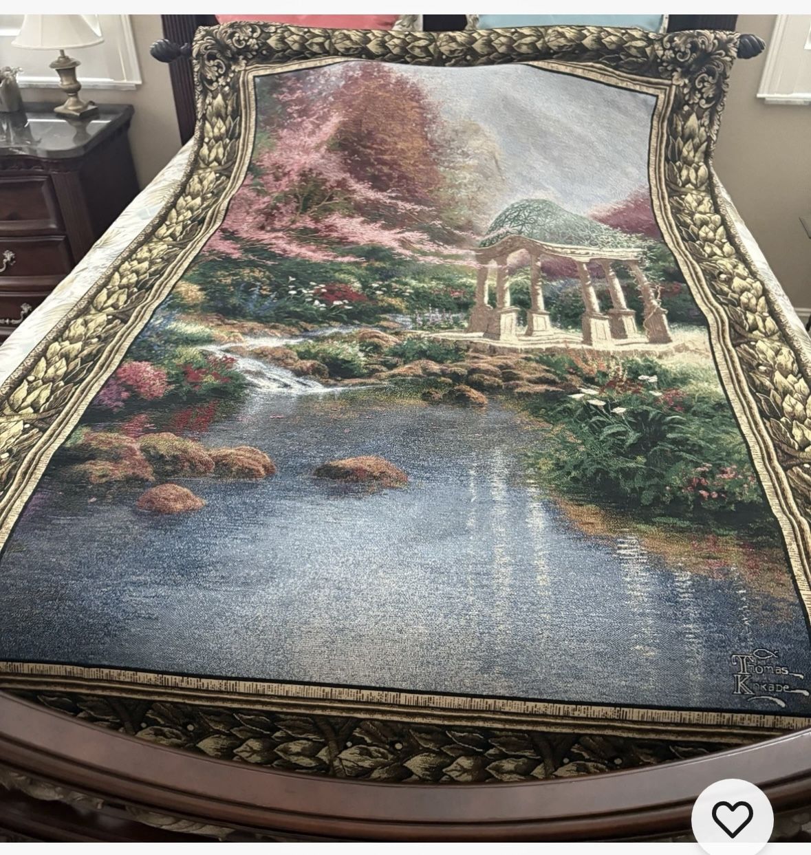 $60 Thomas Kinkade Gazebo Garden Tapestry