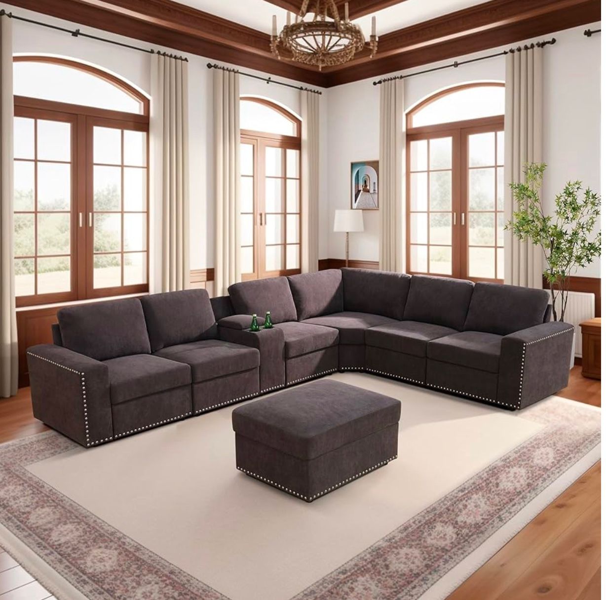 8 Piece Brown Modular Sofa ** New In Boxes**