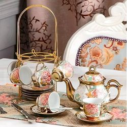 Tea & coffee Set with Metal Stand