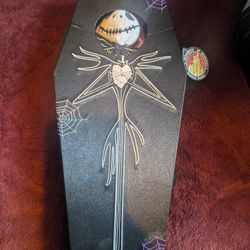 Jack Skellington Tim Burton Nightmare Before Christmas Coffin Plushie Disneyland 