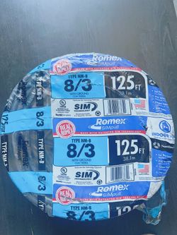 Romex 8/3 125ft 280$
