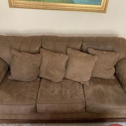 Brown Sofa And Recliner