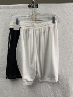 Nike Women's Loose Fit Athletic Shorts, White and Black, Size M