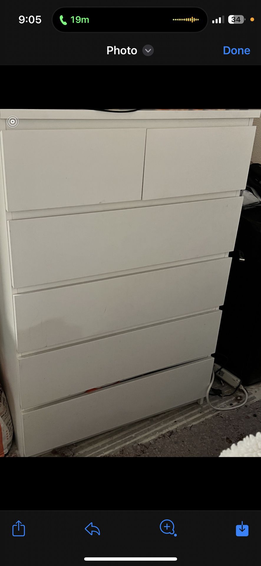 MALM 6-drawer chest, white, 31 1/2x48 3/8 "