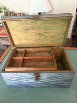 Antique wood Tackle Box