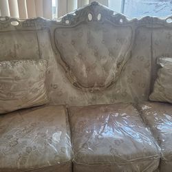 6 Piece Royal Vintage Classic Carved Villa Living Room Furniture Sofa Set