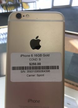 iPhone 6 16GB Gold Sprint