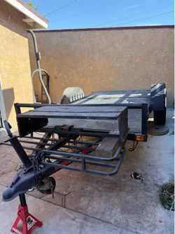 Flatbed Utility Trailer with Winch