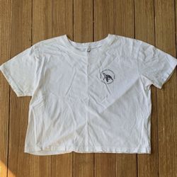 White Cropped T - Shirt