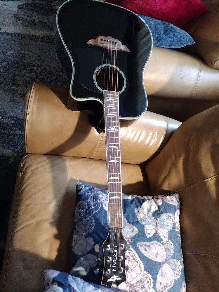 Urban Acoustic Electric Guitar And Case 