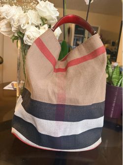 Burberry Canvas Bucket Bag