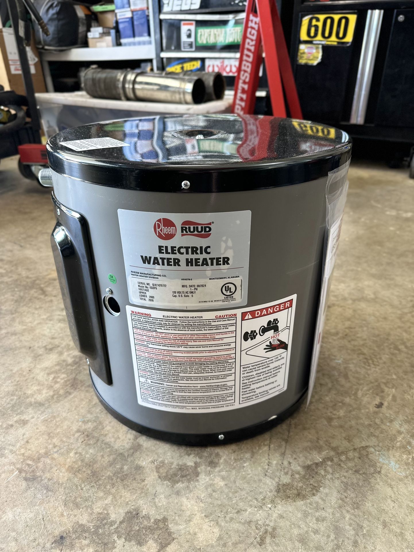 6 Gallon Hot water Tank & Explanation Tank