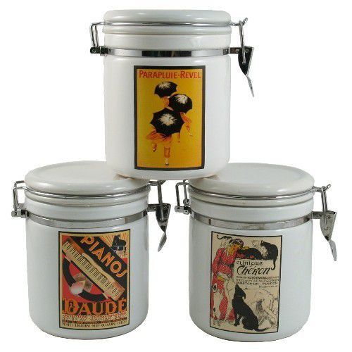 Vintage Style 3 Piece Canister Set New!