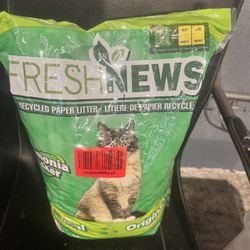 Fresh News Recycled Paper, Original Pellet Cat Litter, 12 Pound