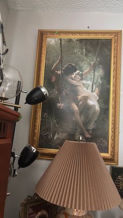 Large Framed Classical Romantic Painting $40 Print