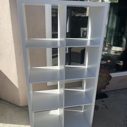 White ikea kallax bookcase shelf