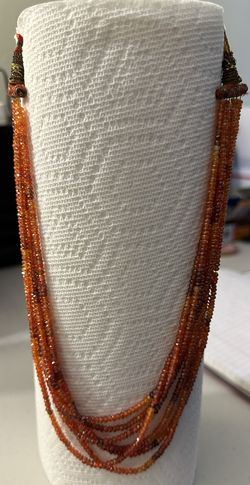 Beautiful Orange Beaded Necklace