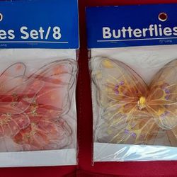 Organza Glitter Butterflies Hanging Set/8 🦋 Wall Art