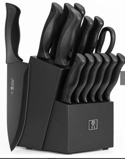 HUNTER.DUAL Hunter. Dual 15 Pcs Kitchen Knife Set with Block Self Sharpening, ,