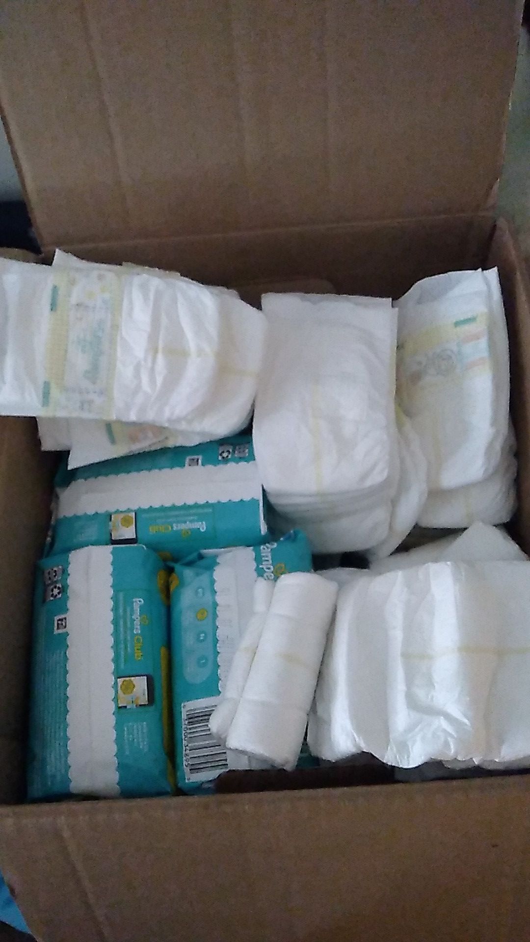 Box of preemie diapers