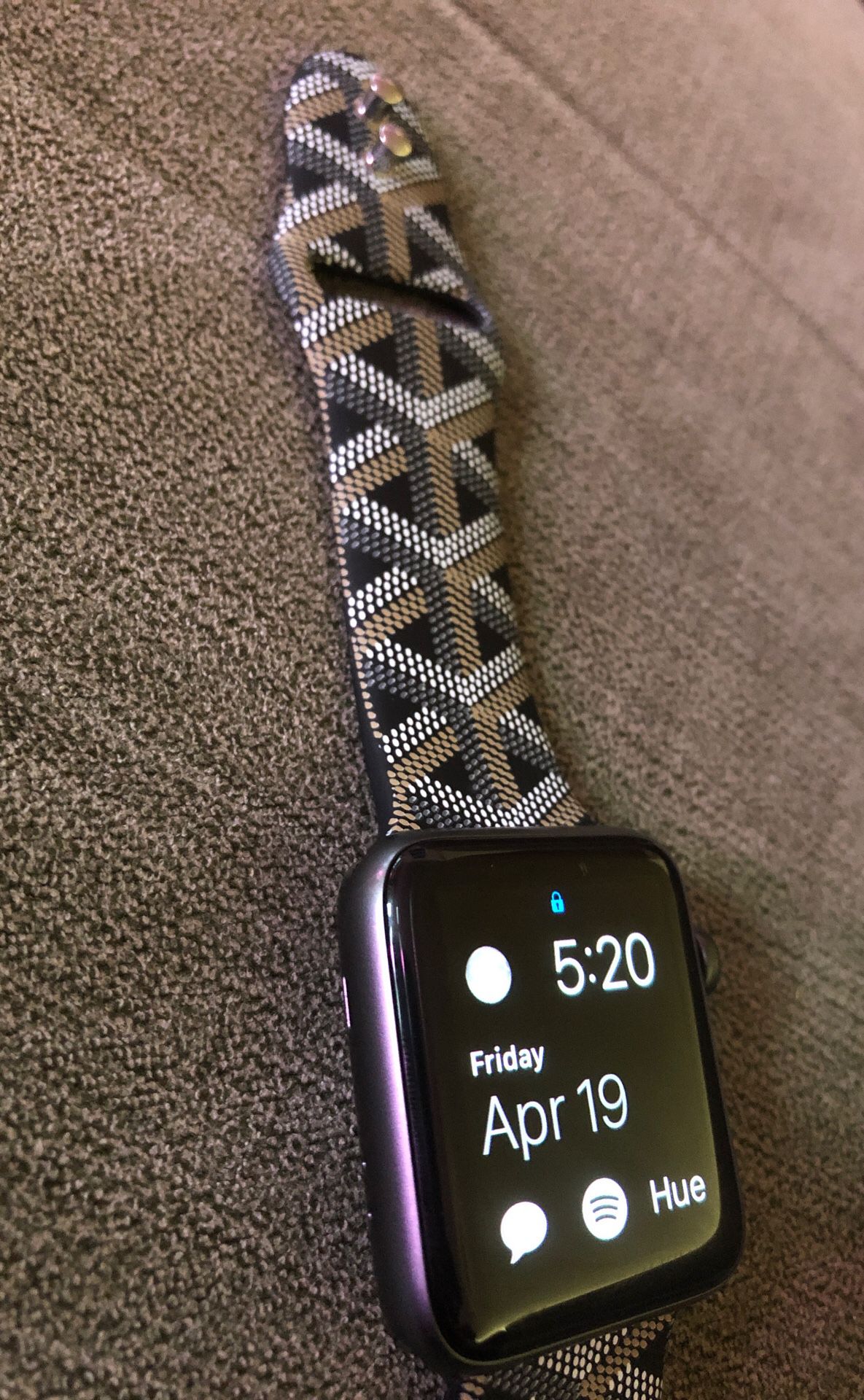 Lv Off White Grid Apple Watch Strap for Sale in Elgin, IL - OfferUp