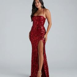 Red sequins Dress 