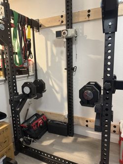 Pair Of 80lb Adjustable Dumbbells And Dumbbell Spotters