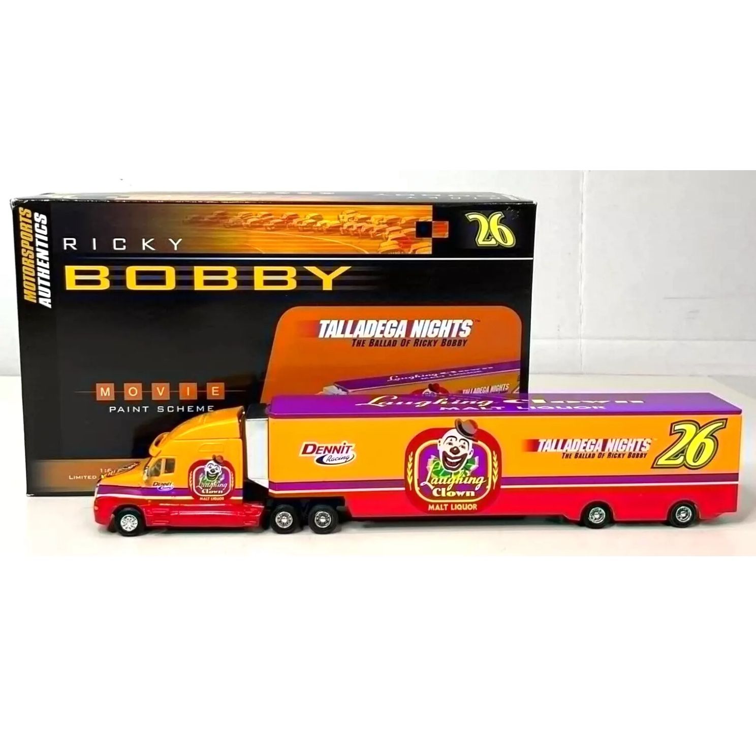 Motorsports Authentics Ricky Bobby 26 Tallaega Nights 1:64 Scale Hauler