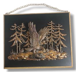 Copper Bald Eagle Plaque Wall Decor