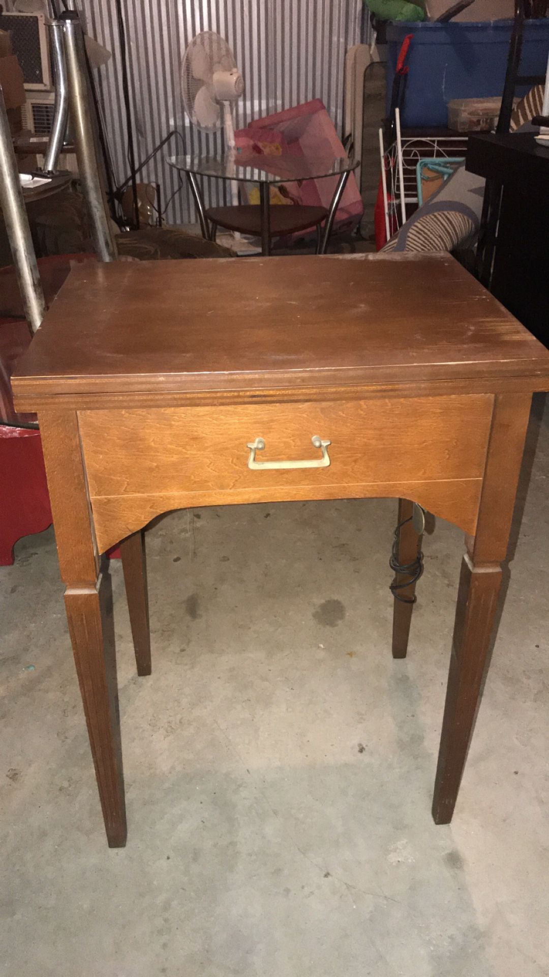 Antique sewing machine table