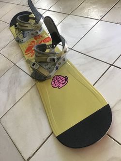 Size 148 Snowboard with Med. Bindings