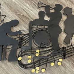 Vintage Metal Jazz Band Wall Art / Wall Hanging 