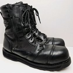 Harley-Davidson Boxbury Composite Toe Black Boots Shoes Man's Size 10.5