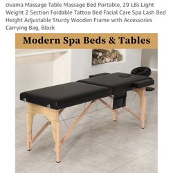 Portable Massage Table Two Section Fold