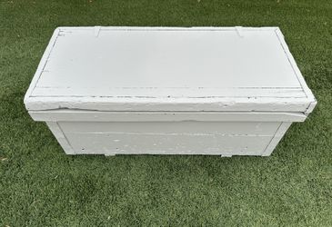 Vintage Storage Box Trunk Chest Indoor Outdoor Furniture 