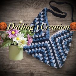 Crochet Handmade Granny Square Bag