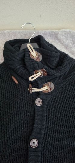 Black Sweater with cool ties in front