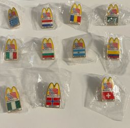 McDonald’s 1994 FIFA World Cup USA Pin Lot Sealed Vintage Argentina Italy Rare